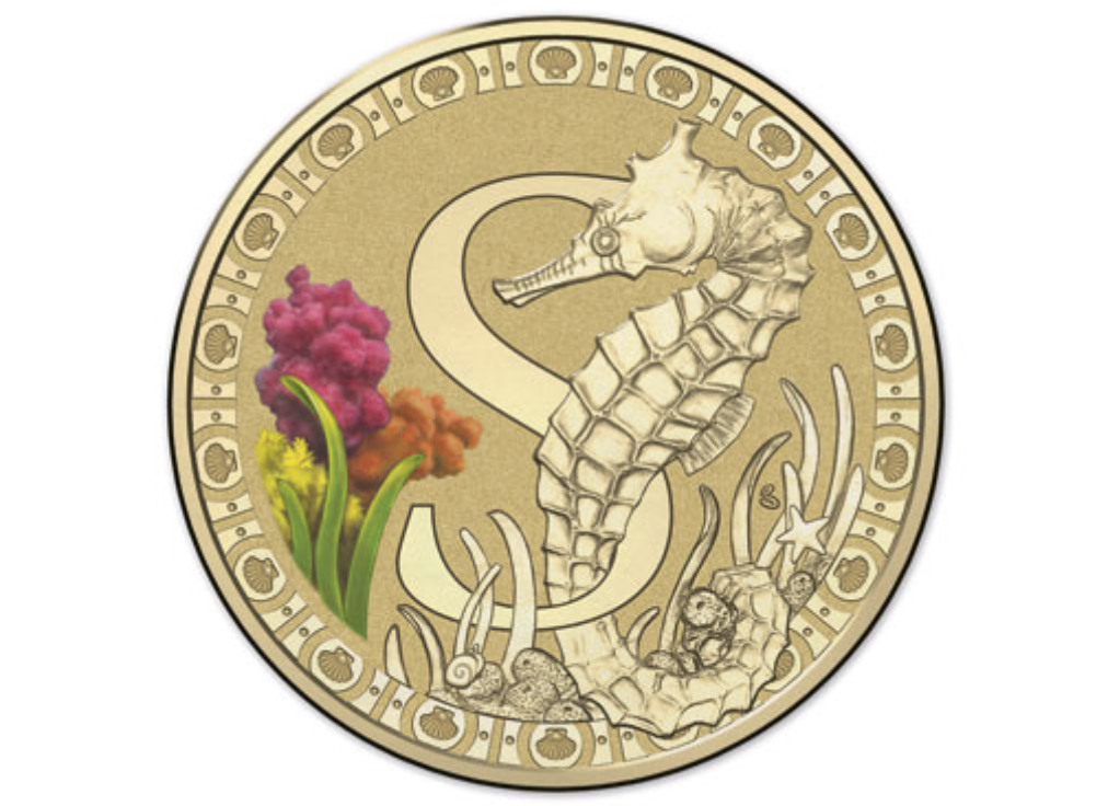 2015 Alphabet Collection Letter S $1 Coloured Frosted Coin RAM