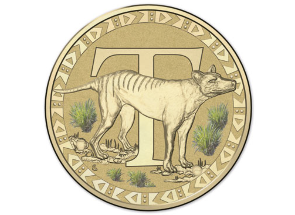 2015 Alphabet Collection Letter T $1 Coloured Frosted Coin RAM