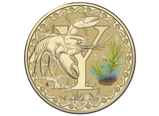 2015 Alphabet Collection Letter Y $1 Coloured Frosted Coin RAM