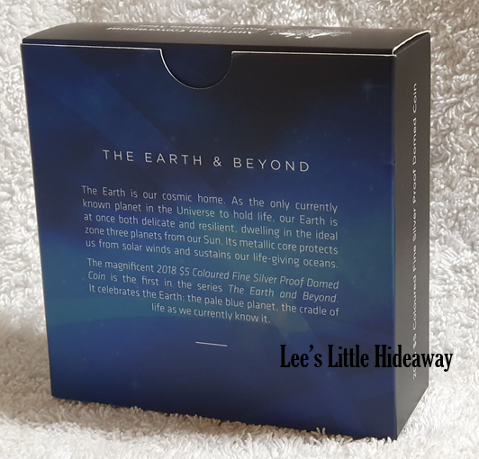 2018 The Earth & Beyond “EARTH” $5 coloured fine silver proof domed coin.