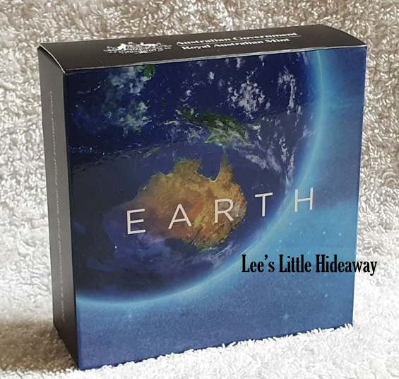 2018 The Earth & Beyond “EARTH” $5 coloured fine silver proof domed coin.