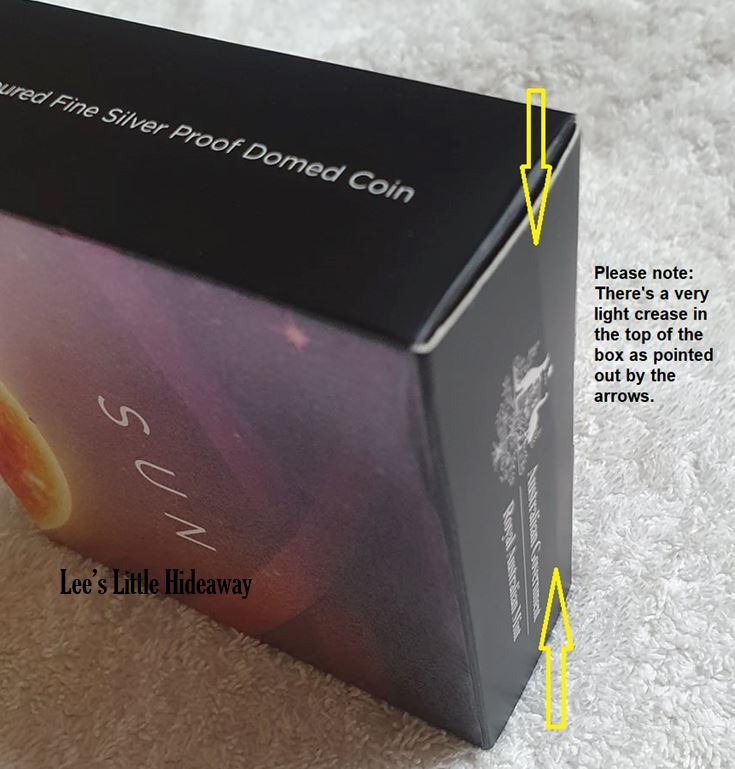2019 The Earth & Beyond “SUN” $5 coloured fine silver proof domed coin.