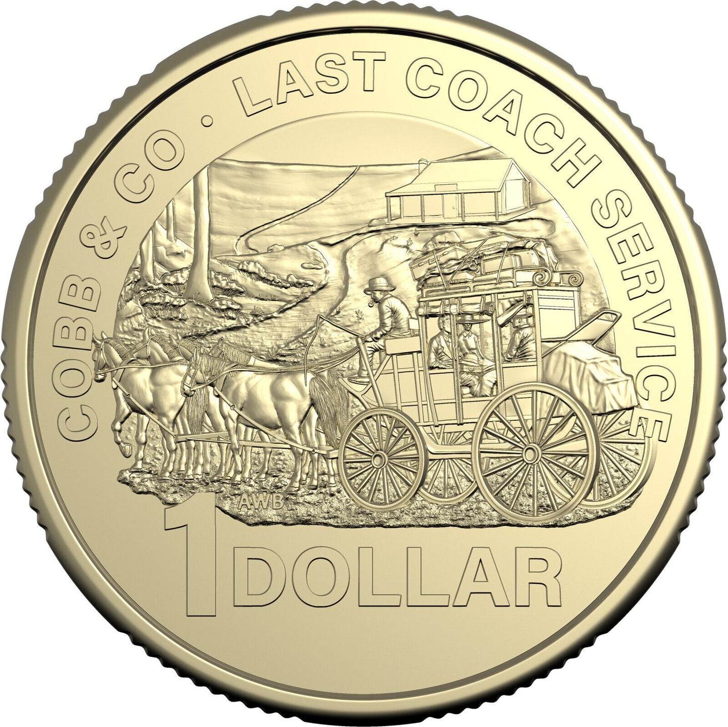 2024 Centenary of the Last Passenger Service in Australia $1 Cobb and Co Uncirculated coin