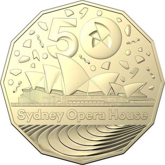 2023 50th Anniversary of The Sydney Opera House 50c uncirculated coin