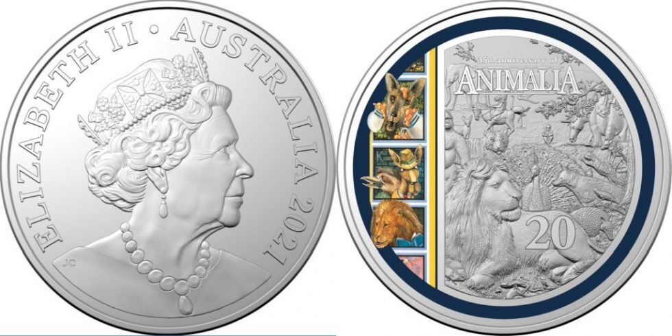 2021 35th Anniversary of Animalia 20c Coloured Uncirculated Coin 
