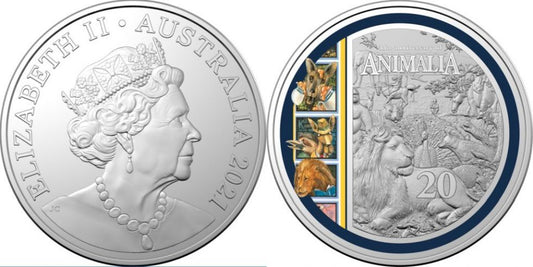 2021 35th Anniversary of Animalia 20c Coloured Uncirculated Coin 
