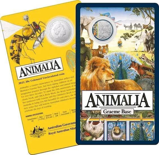 2021 35th Anniversary of Animalia 20c Coloured Uncirculated Coin 